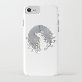 Unicorn & Nemophila iPhone Case