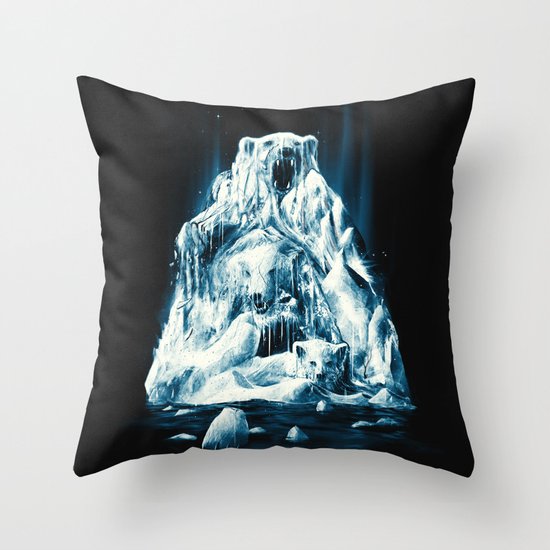 Melting Icebears Throw Pillow