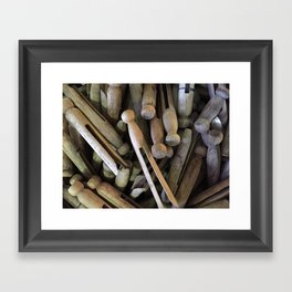 When Pins Were for Laundry, Not Images Framed Art Print