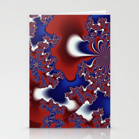 red white and blue Stationery Cards