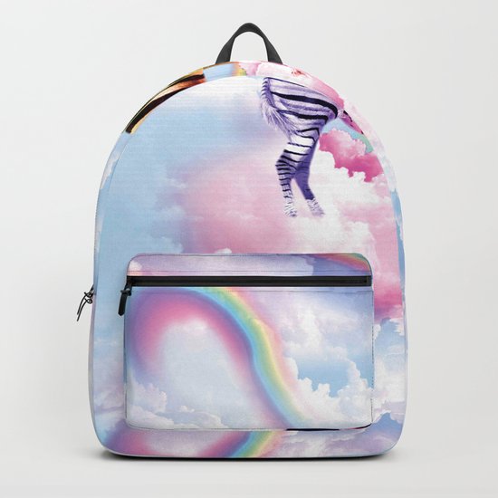 Rainbow Zebra Unicorn Backpack By Randomgalaxy Society6