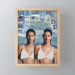Too Much...Not Enough Collage Framed Mini Art Print