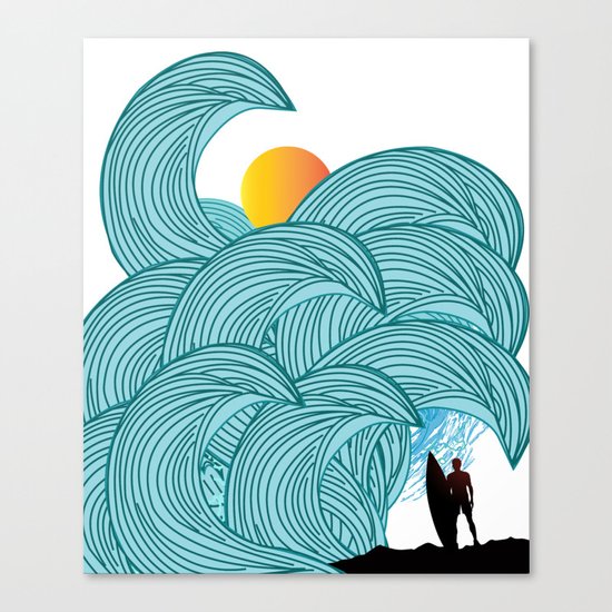 surfing 3 Canvas Print