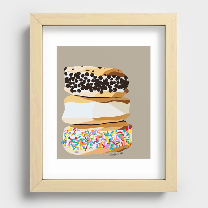 Icecream Cookies Recessed Framed Print