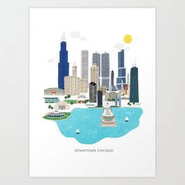 Chicago Illustration Art Print
