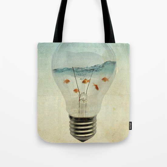 blue sea thinking Tote Bag