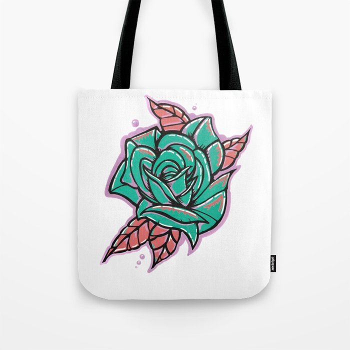 graffiti rose Tote Bag