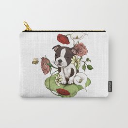Boston Terrier Puppy Bouquet Carry-All Pouch