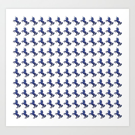 Galaxy Unicorns Everywhere Art Print