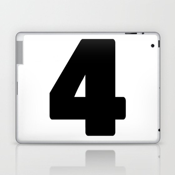 4 (Black & White Number) Laptop & iPad Skin