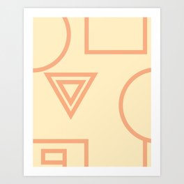 minimalist shapes art  Art Print