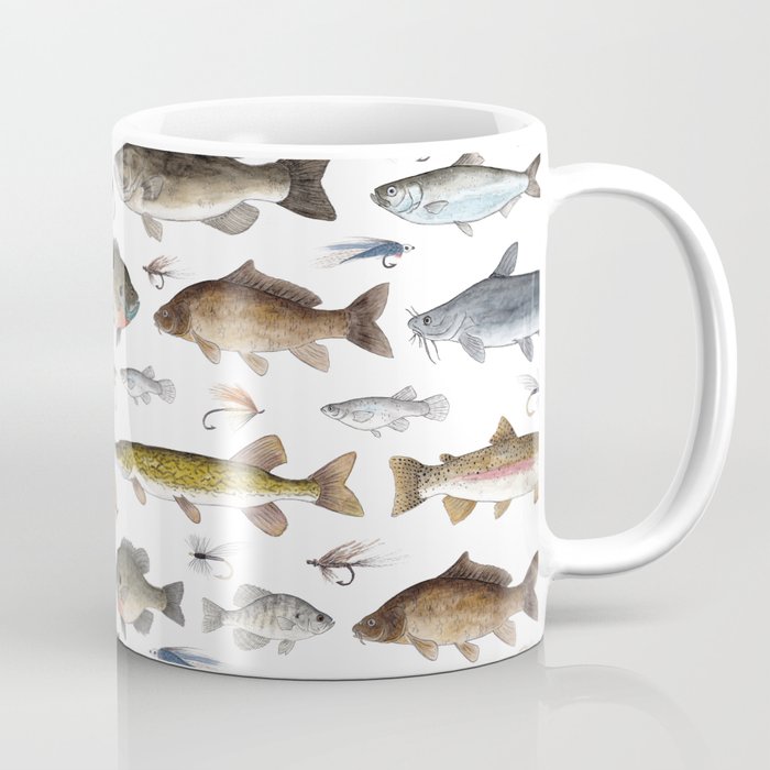 Freshwater Fish with Flies Coffee Mug