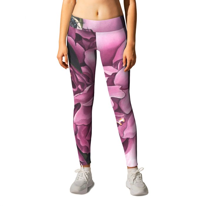 Peonies Leggings by Jada Fitch | Society6