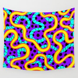 Abstract colorful neon print seamless pattern illustration Wall Tapestry