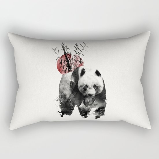 Rising Sun Panda Rectangular Pillow