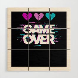 Game Over Wood Wall Art