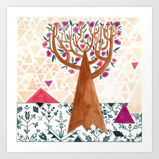 Mysterious tree Art Print