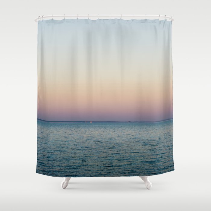 Blue hour at the sea - sunset - nature photography. Shower Curtain