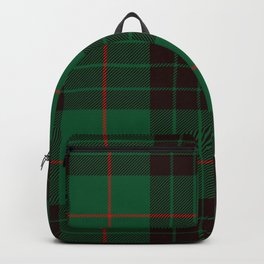 green plaid backpack