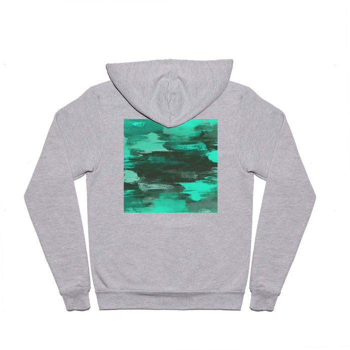 Chill Factor - Abstract cyan blue painting Hoody