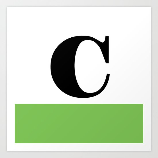 Monogram Letter C Color Block Art Print By Christennoelle Society6