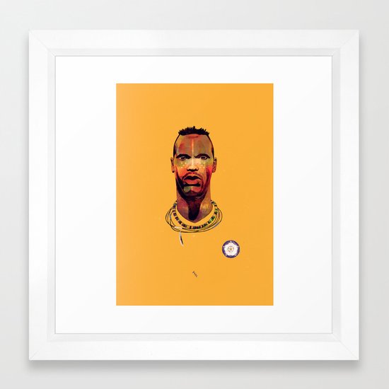 Lucas Radebe Portrait Leeds United Legend Framed Art Print By Chrismoran Society6