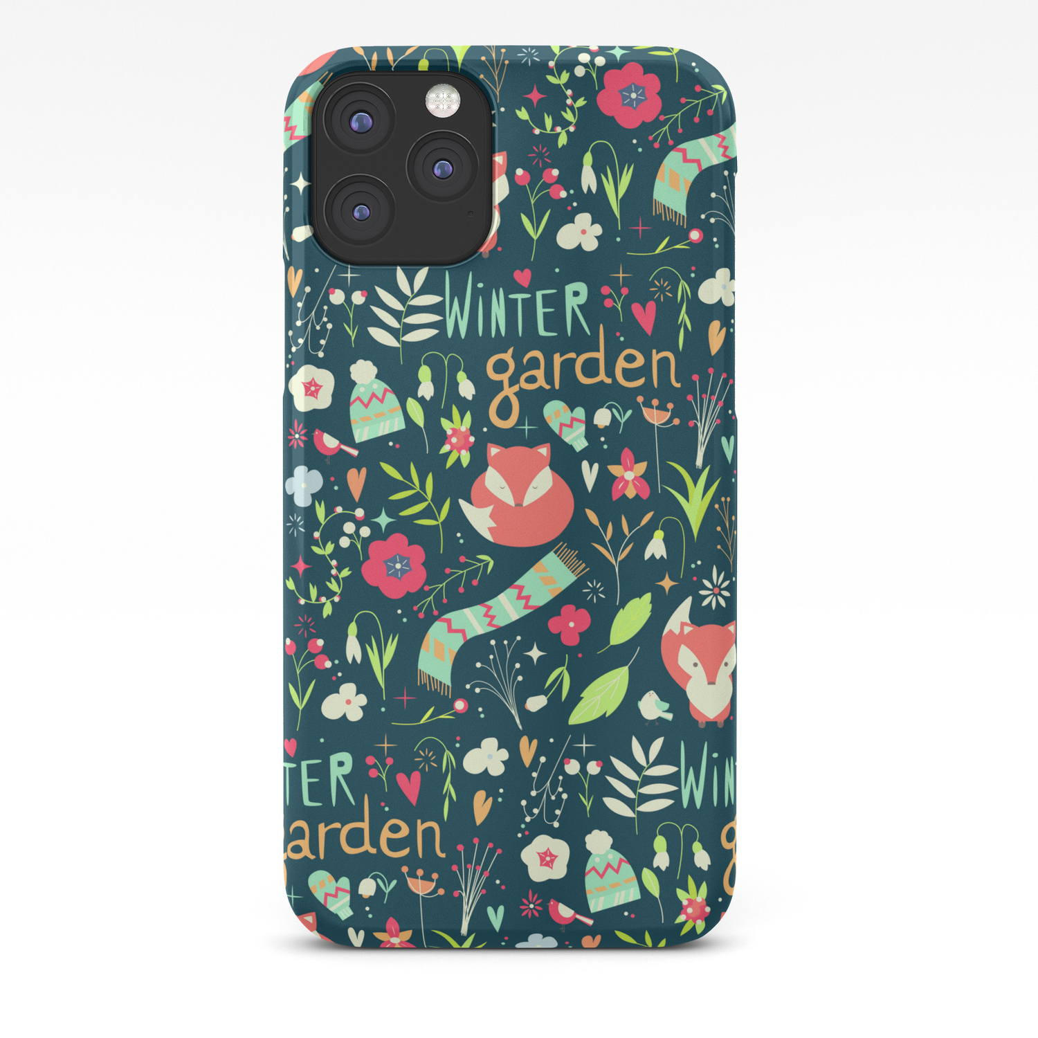 Winter Garden Fox Scarf Iphone Case By Museeeee Society6