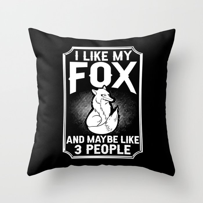 Red Foxes Fennec Fox Animal Funny Cute Throw Pillow