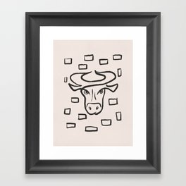 Taurus zodiac drawing Framed Art Print