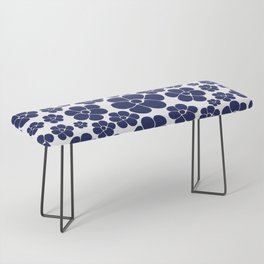 Flower Pattern - Blue and White Bench
