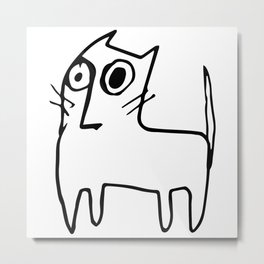 A mangy, miffed and slightly damaged cat Metal Print