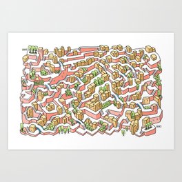 Soft Maze Art Print