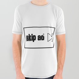 YouTube Skip Ad All Over Graphic Tee