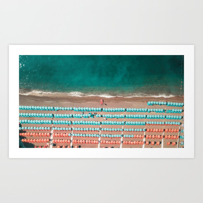 Decks on the Beach Art Print