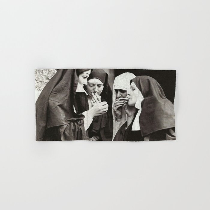 Nuns Smoking Hand & Bath Towel