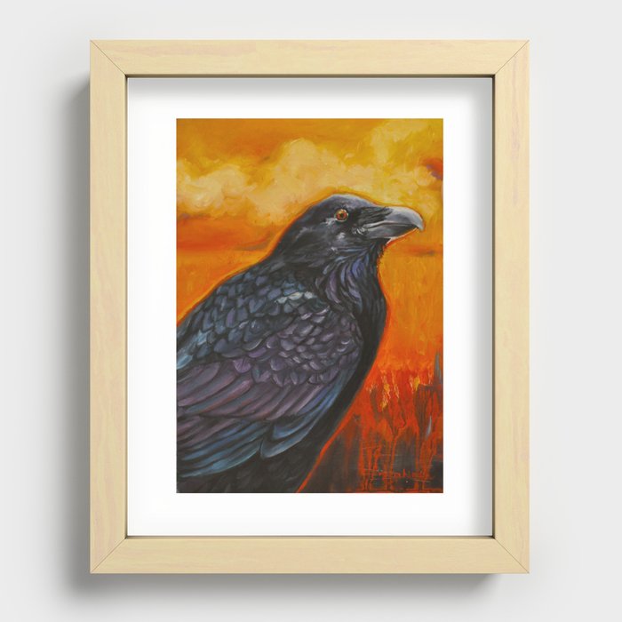Coal and Fire Recessed Framed Print