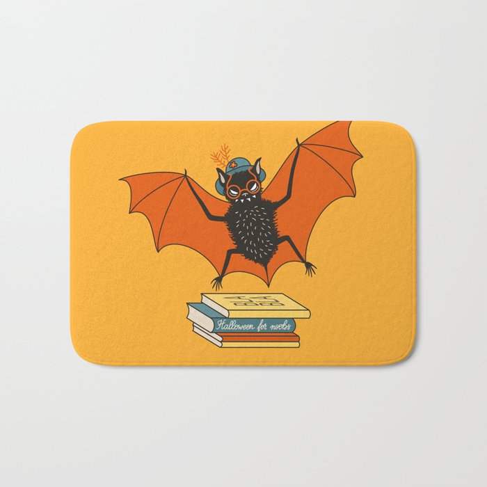 Bat Granny Book Lover Bath Mat By Borianagiormova Society6