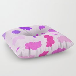 Purple wet paper swirls  Floor Pillow