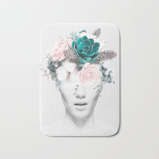Woman floral Bath Mat