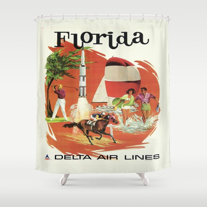 Vintage poster - Florida Shower Curtain