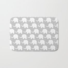 Elephant Parade on Grey Bath Mat