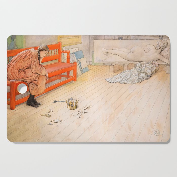 Thoughts of Theater, 1904 by Carl Larsson Cutting Board