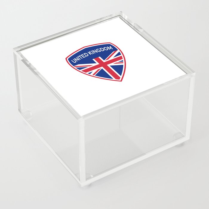 Great Britain coat of arms flags design Acrylic Box