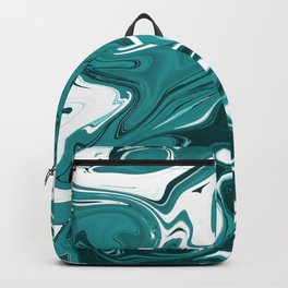 Abstract marble blue and white Backpack