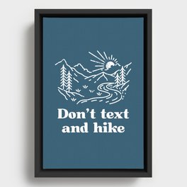 Don't Text and Hike Framed Canvas