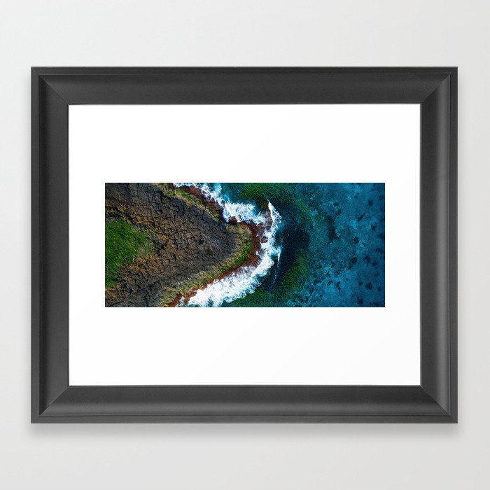 Waves and Rocks of Belowla Island Framed Art Print