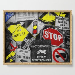 Traffic signs Serving Tray