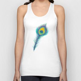 Indian Peacock Feather Unisex Tank Top
