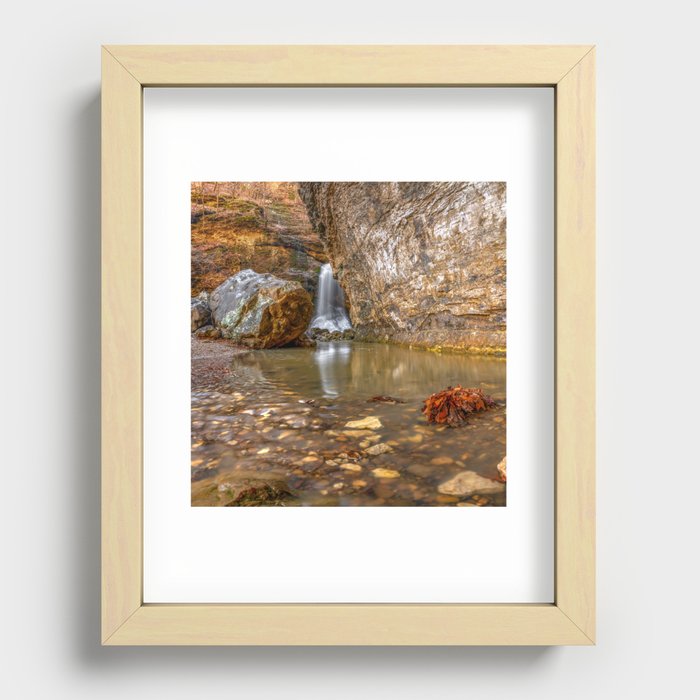 Tucked Away Eden Falls - Lost Valley Arkansas Recessed Framed Print