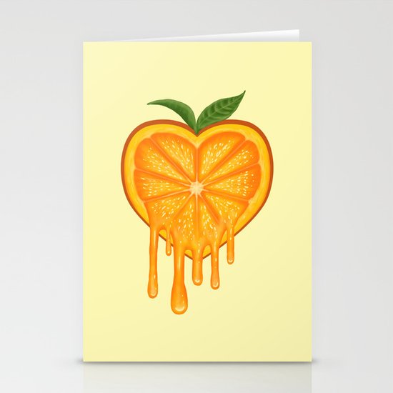 Love Orange Stationery Cards